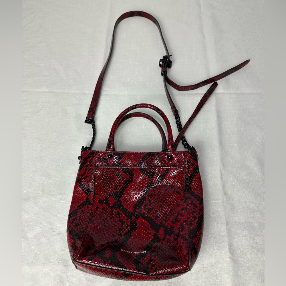 Rebecca Minkoff Red & Black Snakeskin Bag